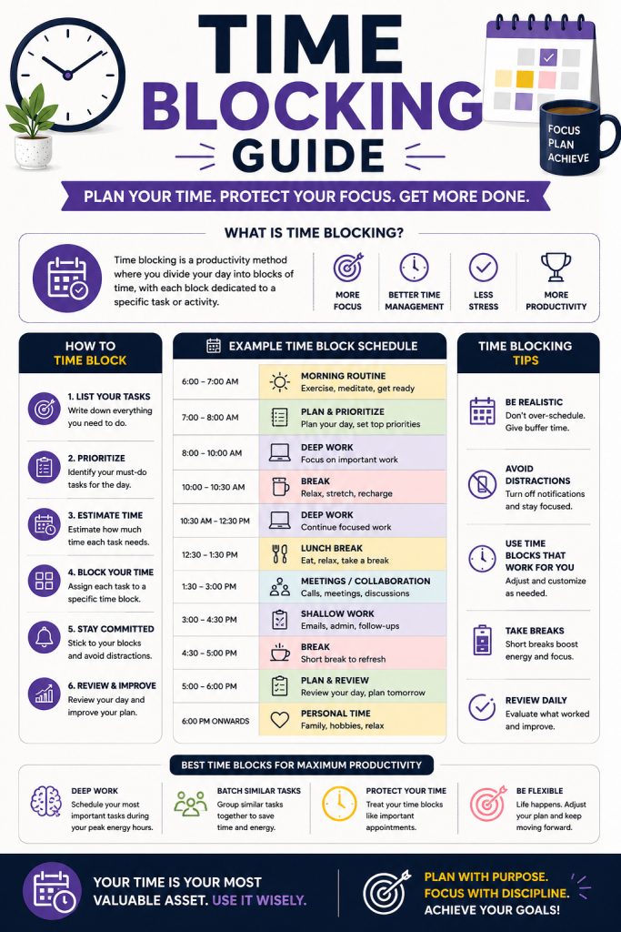 Time Blocking Method for Better Focus and Productivity
